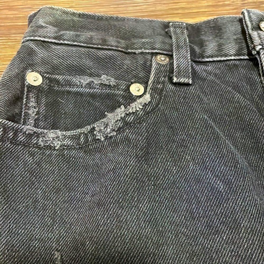 AGOLDE Quinn Distressed Denim Mini Skirt - Picture 8 of 12